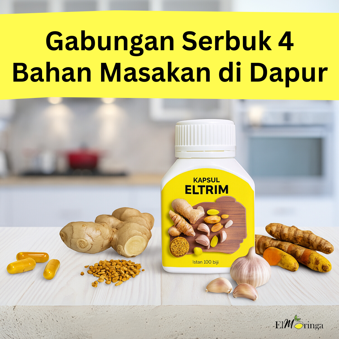 Botol Kapsul Eltrim dengan bahan-bahan semulajadi